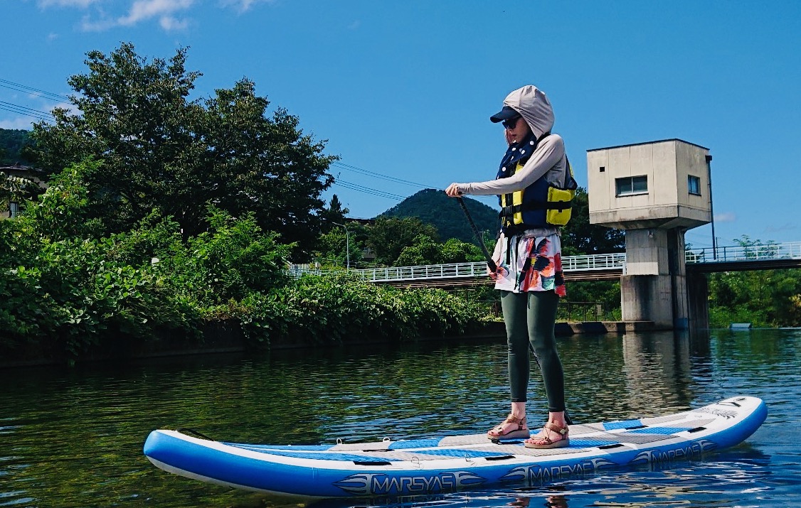 A new standard for water sports! SUP experience in Mamigasaki river, Yamagata City ♪