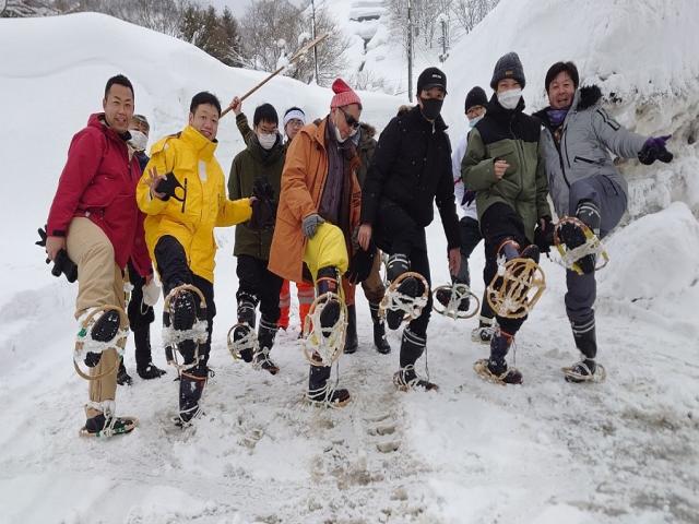 Snow footprint exploration walking (medium / advanced course)